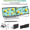 Monitorius Mobile Pixels Duex Max DS 14.1 (Juodas) FHD, 1080P IPS, Ultra Slim Nešiojamas kompiuteris