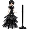 Žaislinė lelė Mattel „Monster High X Wednesday“ Trečiadienė su juoda suknele, 27 cm