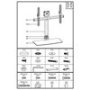 Laikiklis Mozi Tablestand B1 32-70 "TV pasukamas stalo stovas