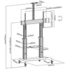 Laikiklis Mozi TTL07 Heavy Duty grindų stovas 60–100 colių monitoriams ir televizoriams