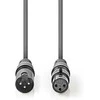 Kabelis Nedis XLR - XLR 5m pilka (COTH15012GY50)
