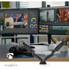 Laikiklis Nedis Dual Gas Spring -pöytäjalka kahdelle näytölle, kaasujousella