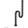 NEOMOUNTS CABLE SPINE ORGANIZER FOR SIT/STAND DESK FRAMES, MAGNET MOUNTED, Juodas