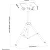 Neomounts NewStar Flat Screen / Nešiojamas kompiuteris Floor Stand - (height: 108-178 cm), 10-32", c:Juodas