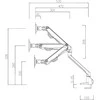 Laikiklis NEOMOUNTS BY NEWSTAR FLAT SCREEN DESK MOUNT (CLAMP / GROMMET) Baltas