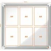 Nobo magnetinė išorinė stiklinė vitrina Nobo 6xA4, balta