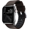Nomad Active Strap Pro Brown, sidabrinis - Apple Watch 49mm/46mm/45mm/44mm/42mm