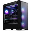 Phanteks Eclipse G370A kompiuterio korpusas, Mid Tower, SSI-EEB, RGB, Tempered Glass – including 3x 120mm Fans, juodos spalvos
