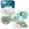 „Philips Avent Ultra Air Day &amp; Night“ čiulptukas, 6–18 mėnesių, 4 vnt., žalias/mėlynas