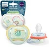 Philips Avent - Ultra air soother, Nighttime, 0-6m, light mėlynas/light žalias