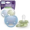 Philips Avent - Ultra soft soother, 0-6m, Žalias/Mėlyna
