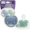 Philips Avent Ultra soft soother, 6-18m, Pilkas/Žalias