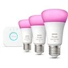 Philips „Hue White and color ambiance“ Pradinis rinkinys: 3 E27 išmaniosios lemputės (1100)