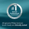 4 dalių šepetėlių galvučių pakuotė Philips Sonicare Premium Plaque Defence HX9044/88