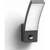 Sieninis šviestuvas Aplica LED pentru exterior cu senzor de miscare Philips Splay, 12W, 1100lm, lumina calda (2700K), IP44, 240x80x160mm, Antracit