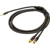 PROEL 3,5 mm stereo vyriškas - 2 x RCA vyriškas, 1,5 m, juodas