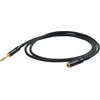 PROEL 6,3mm stereo moteriška - 6,3mm stereo vyriška, 3m, juoda