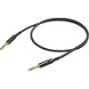 PROEL 6,3mm stereo vyriškas - 6,3mm stereo vyriškas, 2m, juodas