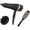 Remington Salon Smooth Plaukų džiovintuvas Gift Set | D6940GP | 2100 W | Number of temperature settings 3 | Ionic function | Diffuser nozzle | Juodas