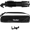 „Rollei“ – kompaktiškas keliautojo trikojis Nr. 2 – aliuminio – 43,5 cm pakuotės dydis, 44 cm minimalus aukštis, 180 cm maksimalus aukštis