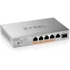 Šakotuvas ZYXEL XMG-105 5 PORTS 2,5G + 1 SFP+, 4 PORTS 70W TOTAL POE++ DESKTOP MULTIGIG UNMANAGED DESKTOP SWITCH (2Y WARRANTY)
