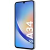 Samsung | Galaxy | A34 A346 | Nuostabus Sidabrinis | 6,6" | Super AMOLED | 1080 x 2340 pikselių | Mediatek | Matmenys 1080 (6 nm) | Vidinė RAM 6 GB | 128 GB | Micro SDXC | Dvi SIM kortelės | Nano-SIM | 4G | 5G | Pagrindinė kamera 48+8+5 MP |. Antrinė kamera 13 MP |