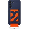 Dėklas GS901TNE silikoninis dangtelis su dirželiu, skirtas Samsung Galaxy S22, Navy (Mėlyna)