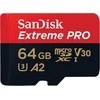 Atminties kortelė SanDisk microSDXC Extreme Pro 64GB 200/90 MB/s A2 C10 V30 UHS-I U3
