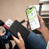 SATECHI veganiškas odinis paso viršelis su „Find My“ (Juodas)