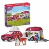 Schleich Horse Club 42535 - Seikkailu autolla ja hevostenkuljetusvaunulla