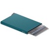 „Secrid Cardprotector Fluted+“ kortelių dėklas, žalsvai mėlynas