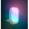 Sieninis šviestuvas Fuj:tech Compact Lumina RGB -yövalaisin hämäräkytkimellä, 2 kpl, valkoinen