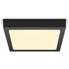 Sieninis šviestuvas Paviršinė LED panelė PHILIPS MAGNEOS, 12W, 2700K, 1150lm, juodos sp., 21 x 21 x h2,8 cm