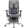 Sihoo Doro S300 -ergonominen toimistotuoli jalkatuella, musta