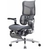 Sihoo Doro S300 -ergonominen toimistotuoli jalkatuella, musta