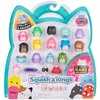 SQUISHMALLOWS SQUISH-A-LONGS kolekcinės figūrėlės, 14 vnt., 2,5 cm