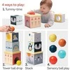 Taf Toys lavinamasis žaislas kubų bokštas North Pole Ball Drop Stacker