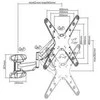 Mozi Slim Full-motion C2 23-55" televizoriaus sieninis laikiklis su aukščio reguliavimu