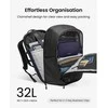 tomtoc UrbanEX-T77 Nešiojamas kompiuteris Backpack, 32 l, musta