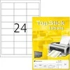 Etiketter TopStick 66x33,8 mm hvid - (100 ark x 24 stk.)