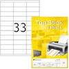 TopStick 8702 -tulostustarrat, 33-osainen, 70 x 25,4 mm