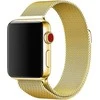 Banginė plieno pintinė apyrankė, Apple Watch 42 mm / 44 mm / 45 mm, auksas