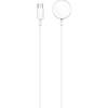 Apple Wave Qi smartwatch charging cable with magnet, Apple Watch, baltas/sidabrinis