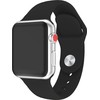 Wave silikoninė apyrankė, Apple Watch 42 mm / 44 mm / 45 mm, juoda