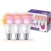 WiZ lempučių rinkinys - 8,8 W, 2200–6500 K (RGB), A60, E27, 3 vnt.