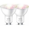 Signify WiZ Baltas &amp; Color GU10 Tunable 60W Glass Two Pack