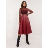 Bordo spalvos sijonas
