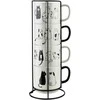 Affek Design COTTELLO Komplet 4 kubków na stojaku4x370ml