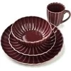 Affek Design EVIE BURGUNDY Talerz obiadowy 27,5x4cm
