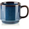 Affek Design EVIE DARK Mėlynas Komplet 4 kubków na stojaku 4x370ml